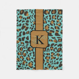 Personalisiert Leopard Jaguar Animal Print Muster Fleecedecke