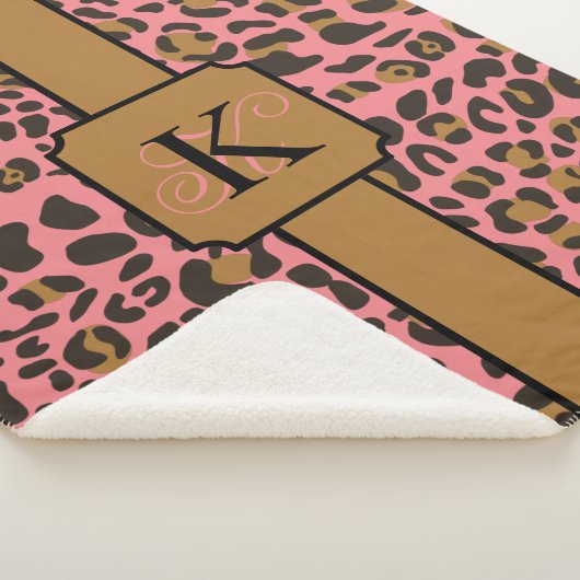 Personalisiert Leopard Jaguar Animal Print Muster Sherpadecke (3/4)