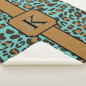 Personalisiert Leopard Jaguar Animal Print Muster Sherpadecke (3/4)