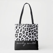 Personalisiert Leopard Muster Tote Bag Tasche (Vorderseite)