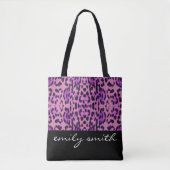 Personalisiert Leopard Muster Tote Bag Tasche (Vorderseite)