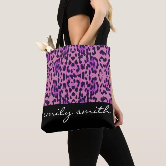 Personalisiert Leopard Muster Tote Bag Tasche (Von Nahem)