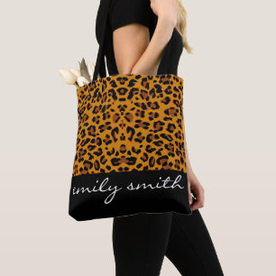 Personalisiert Leopard Muster Tote Bag Tasche