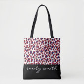Personalisiert Leopard Muster Tote Bag Tasche (Vorderseite)