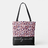 Personalisiert Leopard Muster Tote Bag Tasche (Rückseite)