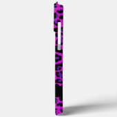 Personalisiert Leopard Print Magenta Case-Mate iPhone Hülle (Rückseite / Links)