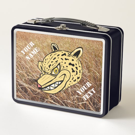 Personalisiert Leopard Wildcat Lunchbox (Vorderseite)
