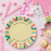 Personalisiert Let's Get Beachy mehrfarbig Pappteller (Party)