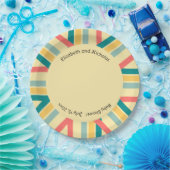 Personalisiert Let's Get Beachy mehrfarbig Pappteller (Party)