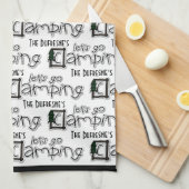 Personalisiert "Let's Go Camping" Geschirrtuch (Viertel Falte)