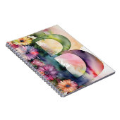 Personalisiert Letter B Floral Watercolor-Notebook Notizblock (Rechte Seite)