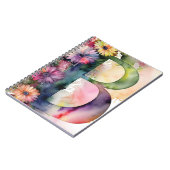 Personalisiert Letter B Floral Watercolor-Notebook Notizblock (Linke Seite)