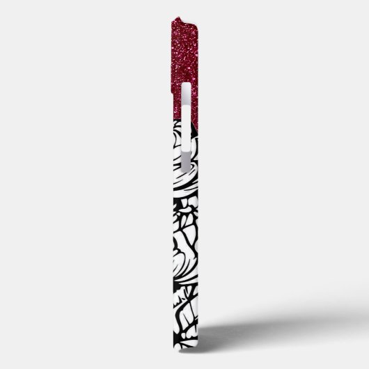 Personalisiert Letter B Glitzer Tattoo Blume Case-Mate iPhone Hülle (Rückseite / Links)