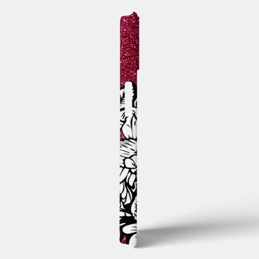 Personalisiert Letter B Glitzer Tattoo Blume Case-Mate iPhone Hülle (Rückseite / Rechts)