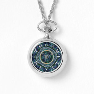 Personalisiert Letter Dial Julian Fraktal Mandala Armbanduhr