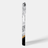 Personalisiert Letter Schwarz-weiß Marble iPhone C Case-Mate iPhone Hülle (Rückseite / Rechts)