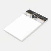 Personalisiert Lettet Marble Stone Post it Notes Post-it Klebezettel (angewinkelt)