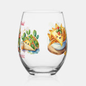 Personalisiert Letzte FIESTA Bachelorette CACTI Ll Weinglas Ohne Stiel (Links)