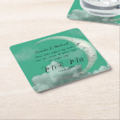 Personalisiert leuchtet deine Liebe mein Herz Rechteckiger Pappuntersetzer (angewinkelt)