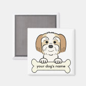 Personalisiert Lhasa Apso Magnet (Vorderseite/Rückseite)