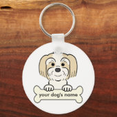 Personalisiert Lhasa Apso Schlüsselanhänger (Vorderseite)