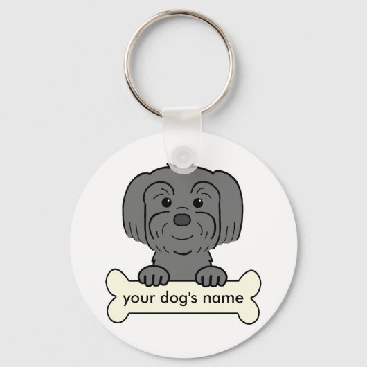 Personalisiert Lhasa Apso Schlüsselanhänger (Vorderseite)