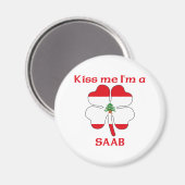 Personalisiert libanesischer Kuss Ich bin Saab Magnet (Vorderseite/Rückseite)