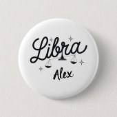 Personalisiert Libra Zodiac Signa Art Button (Vorderseite)