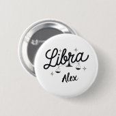 Personalisiert Libra Zodiac Signa Art Button (Vorne & Hinten)