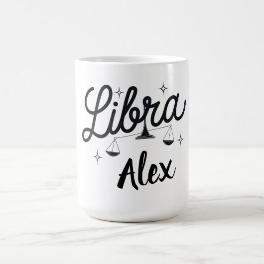 Personalisiert Libra Zodiac Signa Art Kaffeetasse (Mittel)