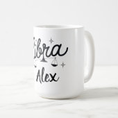 Personalisiert Libra Zodiac Signa Art Kaffeetasse (VorderseiteRechts)