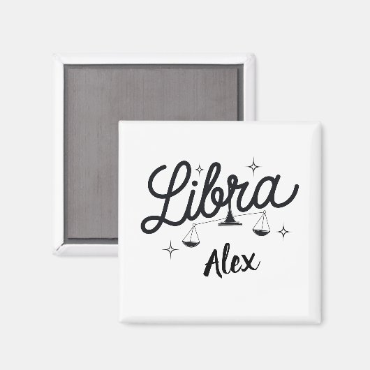Personalisiert Libra Zodiac Signa Art Magnet (Vorderseite/Rückseite)