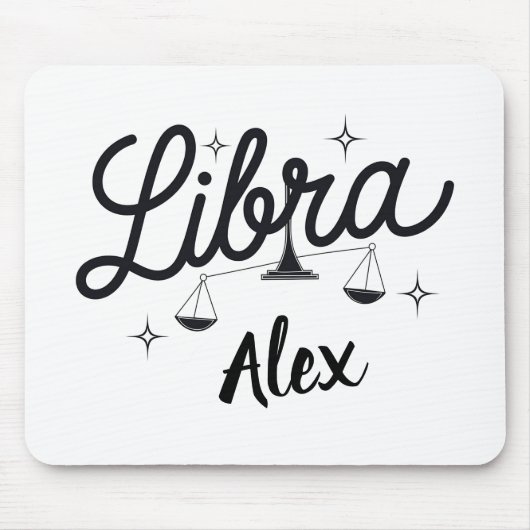 Personalisiert Libra Zodiac Signa Art Mousepad (Vorne)