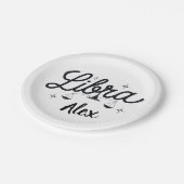 Personalisiert Libra Zodiac Signa Art Pappteller (Schrägansicht)
