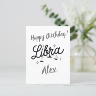 Personalisiert Libra Zodiac Signa Art Postkarte