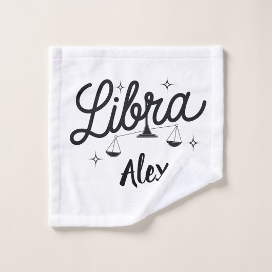 Personalisiert Libra Zodiac Signa Art Waschlappen (Waschlappen)