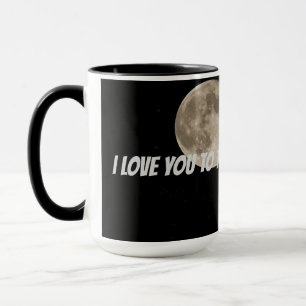 Personalisiert Liebe ich dich zum Mond und zurück Tasse