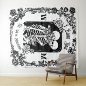 Personalisiert Liebe ich dir, Skelettverheiratung Wandteppich (Beispiel (Horizontal))