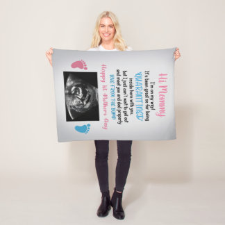 Personalisiert, liebe Mommy Blanket von Bump bin i Fleecedecke