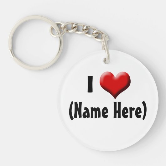 Personalisiert Liebe... Valentinstag Schlüsselanhänger (Vorderseite)