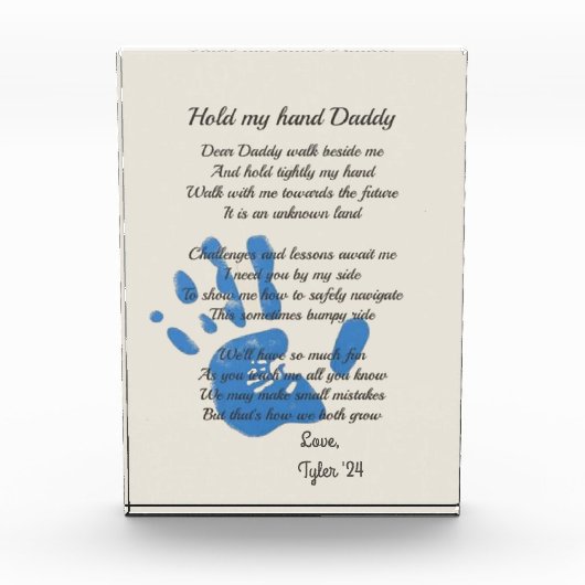 Personalisiert Lieber Daddy Geem Fotoblock (Vorderseite)