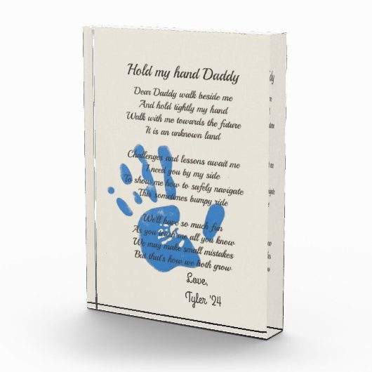 Personalisiert Lieber Daddy Geem Fotoblock (Rechts)