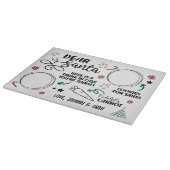 Personalisiert Lieber Santa Schneidebrett (Ecke)