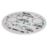 Personalisiert Lieber Santa Schneidebrett (Ecke)