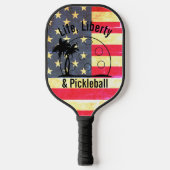 Personalisiert Life Liberty & Pickleball Schläger (Vorderseite)