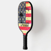 Personalisiert Life Liberty & Pickleball Schläger (Links)