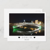 Personalisiert, Liffey River in Dublin, Irland Postkarte (Vorne/Hinten)