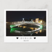Personalisiert, Liffey River in Dublin, Irland Postkarte (Vorderseite)