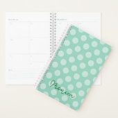 Personalisiert Light Aquamarin Polka Dot Planer (Anzeige)