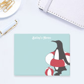 Personalisiert Light Blue Niedlich Cartoon Pinguin Post-it Klebezettel